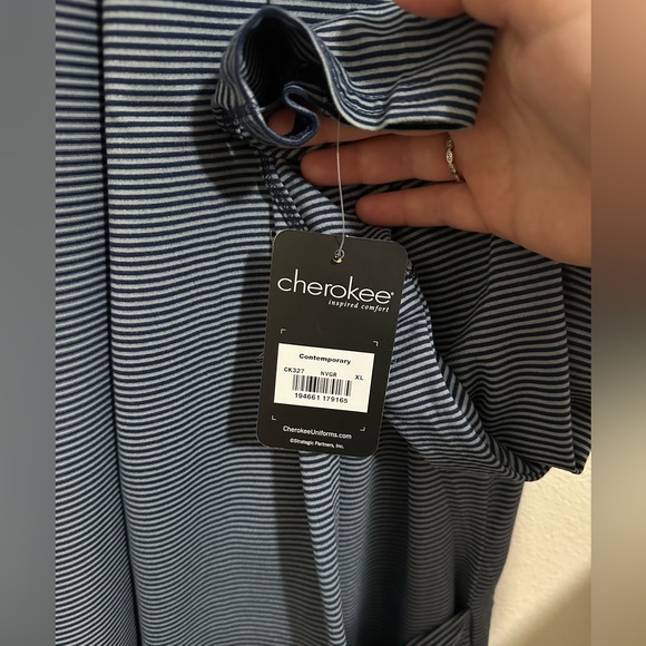 XL Infinity by Cherokee Striped Open Front Cardigan - Picture 3 of 11